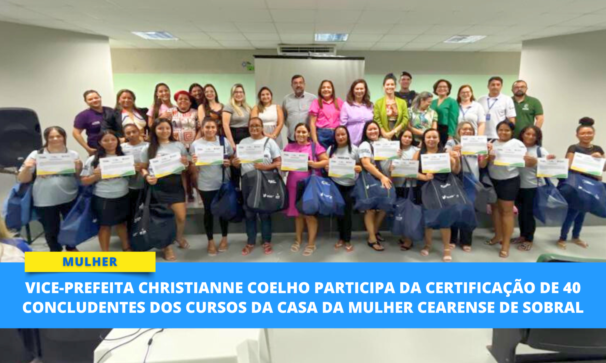 Vice-prefeita Christianne Coelho participa da certificação de 40 concludentes...